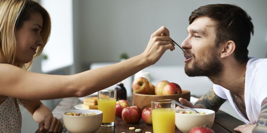 a woman and a man on a favorite diet