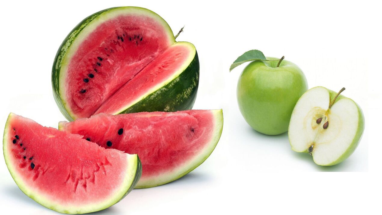 diet with apple watermelon